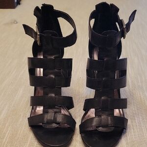 Madden Girl Elegant Black High Heel Gladiator Heels